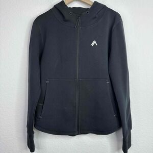 Alphalete Hoodie Jacket Mens 2XL‎ Black Zip Cotton Athleisure Casual Workout Gym